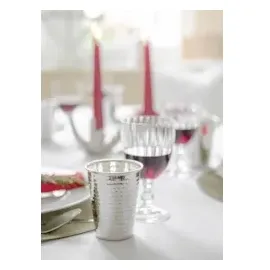 Edzard 2er Set Silberbecher Trinkbecher Becher Mido, gehämmert, edel versilbert, Höhe 10 cm