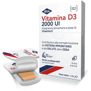 Vitamina D3 IBSA 2000 U.I. Integratore Alimentare 2,85 g Film orodispe