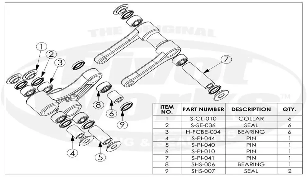Pivot Works Suzuki Rm 125 05-07-250 05-09/rmz 250 07-09-450 05-09 Umlenkhebel-reparatursatz - Silver - One Size