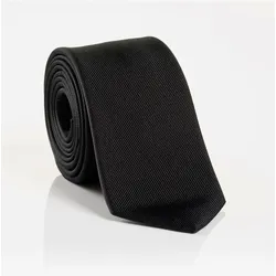 Krawatte MONTI "RAUL", Damen, schwarz, Seide, Krawatten, aus reiner Seide mit edler Twill-Struktur – 7 cm breit
