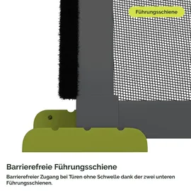 NEMATEK Schiebe Tür 120 x 240 cm Grau