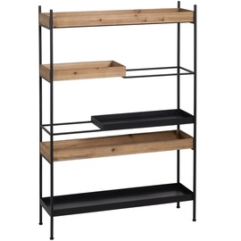 BigBuy Home Bücherregal, Braun, Schwarz, Holz, Eisen, 85 x 26 x 130 cm