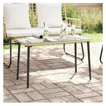 vidaXL Gartentisch 84 x 45 x 45 cm Beige/Braun