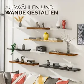 CASARIA Wandregal 70 x 3,8 x 23 cm Weiß