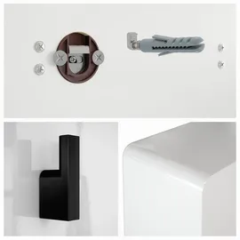 Vladon Garderobenpaneel Linea V1 110,5 x 14,5 x 3,5 cm Creme