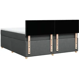 vidaXL Boxspringbett 180 x 200 cm Dunkelgrau
