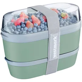 Westmark Maxi mintgrün, B:21cm H:15,5cm L:10cm, Kunststoff, Polyprophylen (PP), Lebensmittelaufbewahrungsbehälter, Lunchbox, Made in Germany, 5 Jahre Garantie