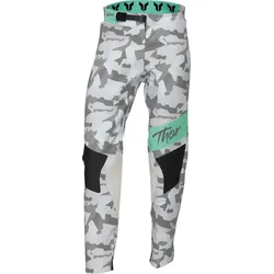 Thor Sportmode Shadow, Textilhose Damen - Grau/Hellgrau/Schwarz/Türkis - 3/4