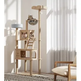 Mondeer Kratzbaum 60 x 50 x 184 cm hellbraun