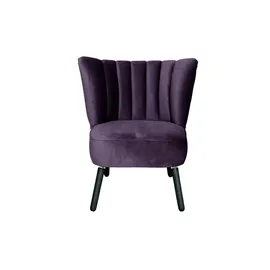 Max Winzer Sessel Alessandro Samt 70 x 80 x 66 cm Lila retro