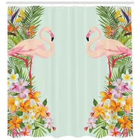 ABAKUHAUS Duschvorhang 175 x 180 cm blau-orange