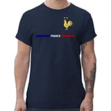 Shirtracer T-Shirt Frankreich Trikot Wappen, France mit Stolz, Französisches Fan-Motiv 2026 Fussball WM Fanartikel blau 3XL