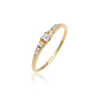 Elli DIAMONDS Verlobungsring Diamanten (0.1 ) 585 Weißgold Ringe Damen