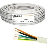 NYM-J 5x1,5 mm2 50m Ring Mantelleitung Installationskabel Stromkabel Feuchtraumkabel Kupfer