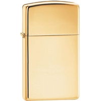 Zippo 1654B Feuerzeug 60001177 Polished Slim Benzinfeuerzeug, Messing, Brass high Polish, 1 x 3,5 x 5,5 cm