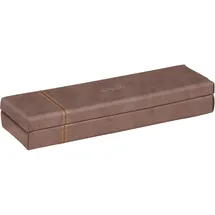 Rhodia 318873C Stiftebox (21 x 5,5 x 3 cm, praktisch und strapazierfähig, Kunstleder, elegant, ideal für Ihr Büro) 1 Stück, schokoladenbraun