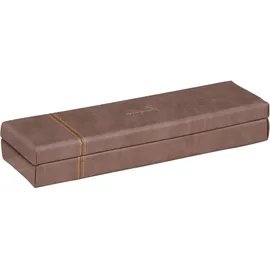 Rhodia 318873C Stiftebox (21 x 5,5 x 3 cm, praktisch und strapazierfähig, Kunstleder, elegant, ideal für Ihr Büro) 1 Stück, schokoladenbraun
