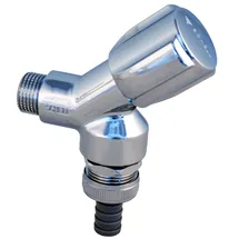 Schell Geräteschrägsitzventil COMFORT G 1/2 AG, m RV u. RB, verchromt