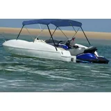 vidaXL 3-Bow Bimini Top Blau 183x196x137 cm