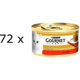 (€ 7,67/kg) Gourmet Gold Raffiniertes Ragout Rind in Soße Nassfutter 72x 85 g