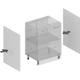 Vicco Unterschrank Seitenblenden R-Line 2er Set 0 x 0 x 0 cm Weiß