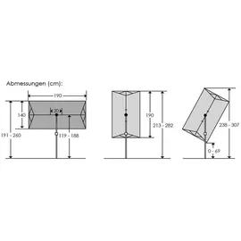 Schneider Schirme Novara 190 x 140 cm anthrazit