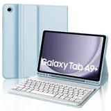 AVNICUD Tastatur für Samsung Galaxy Tab A9 Plus 2023 11", Samsung Tab A9 Plus Hülle mit Tastatur Magnetische Abnehmbarer QWERTZ Deutsches Tastatur für Galaxy Tab А9+ 2023, Blau