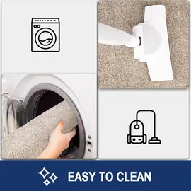 FCSDETAIL Schmutzfangmatte 86x150 cm rutschfest waschbar beige Eingang Haustür