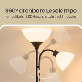 VASAGLE Deckenfluter 1,76 m Schwarz