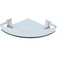 Badezimmer Eck-Glasablage Dreieck-Wand-Duschablage Eck-Duschablage Gehärtetes Glas und Aluminium Badezimmer-Eck-Glasregal