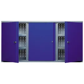 KÜPPER Hängeschrank 3 Türen, Stahlblech, ultramarinblau