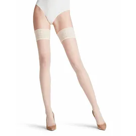 Falke Damen Halterlose Strümpfe Seidenglatt 15 DEN - natur - US 10,5|US 11