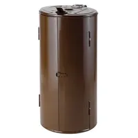 Hardwex Müllsackständer, geschlossen, aus Stahlblech, braun, 110 l