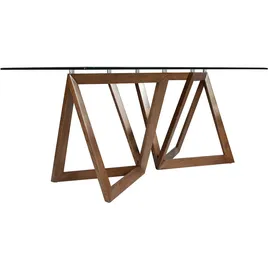 ac angel cerda Angel Cerdá Esstisch Rechteckig gehärtetes Glas aus walnussfarbenes Holz 1102