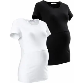 NEUN MONATE Umstandsshirt NEUN MONATE "2er Pack T-Shirts für Schwangerschaft und Stillzeit", Damen, Gr.