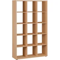 Forte Standregal Raumteiler 107,2 x 32,9 x 176,3 cm Beige