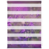 LICHTBLICK Duo Rollo / Doppelrollo Klemmfix 90 x 150 cm blumenwiese/fuchsia violett