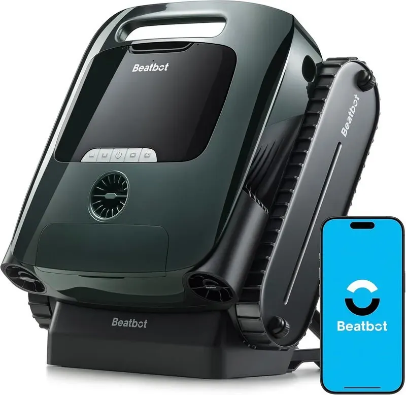 Beatbot AquaSense 2 Pro Kabelloser Poolreinigungsroboter mit 5-in-1-Reinigung, Oberflächenparkfunktion, Poolskimmer, App-Steuerung und Wasserklärung, für Pools bis 360 m2