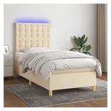 vidaXL Boxspringbett 100 x 200 cm Creme