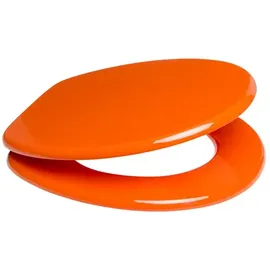 Sanilo WC Sitz Orange, Hochwertiger und Stabiler Toilettendeckel aus Holz