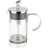 Kaffee & Teebereiter 2 Tassen transparent/silber