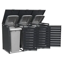 Weka Mülltonnenbox Gary 189,5 x 80 x 116 cm grau