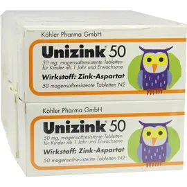Köhler Pharma GmbH Unizink 50 magensaftresistente Tabletten 10 x 50 St.