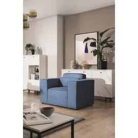Fun Möbel Sessel Waldo Stoff Poso 1-St. 75 x 85 x 85 cm Blau