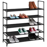Relaxdays Schuhregal Stecksystem XL 88 x 91 x 30 cm schwarz / schwarz