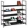 Relaxdays Schuhregal Stecksystem XL 88 x 91 x 30 cm schwarz / schwarz