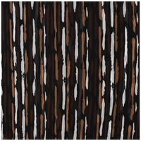 SCHÖNER LEBEN. Stoff Bekleidungsstoff Chiffon Streifen schwarz weiß braun dunkelbraun 1,40m, atmungsaktiv braun|schwarz
