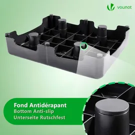 VOUNOT Trittstufe Indoor & Outdoor 40 x 20 x 30 cm Schwarz