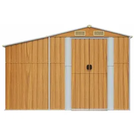 vidaXL Gerätehaus 3,65 x 2,77 m Hellbraun