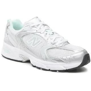 White/Silver Metallic/Vintage Teal 38